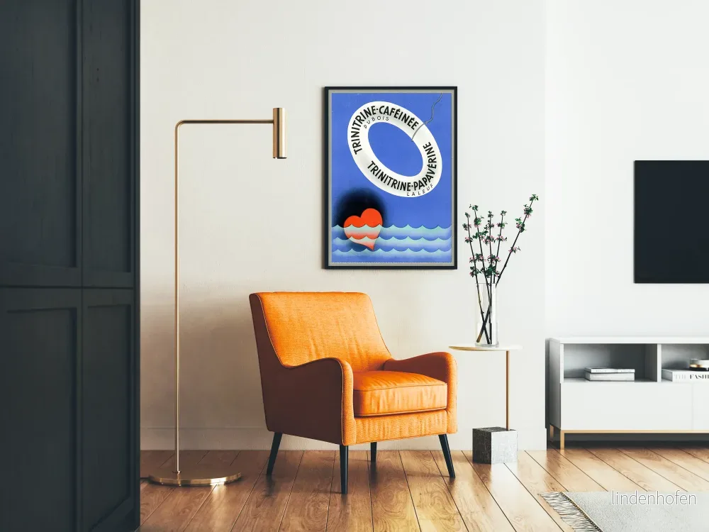Vintageposter Trinitrine-Koffeinförstärkt och Trinitrine-Papaverin väggdekoration - Bild 2