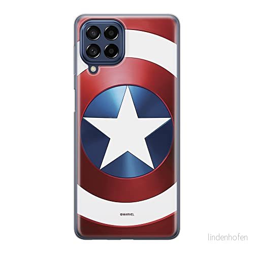 ERT GROUP mobiltelefonfodral för Samsung M33 5G originalt och officiellt licensierat Marvel mönster Captain America 025 optimalt anpassad till formen på mobiltelefonen, fodral tillverkad av TPU plast 5905511344580