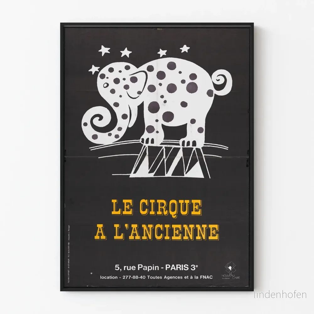 Vintage väggdekorationsposter Le Cirque à l'Ancienne