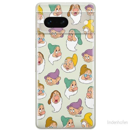 ERT GROUP mobiltelefonfodral för Google PIXEL 7 originalt och officiellt licensierat Disney mönster Snow White & dwarfs 015 optimalt anpassad till formen på mobiltelefonen, gedeeltelijk transparant 5905795152000