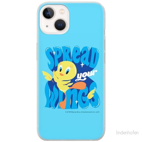 ERT GROUP mobiltelefonfodral för Iphone 13 originalt och officiellt licensierat Looney Tunes mönster Tweety 014 optimalt anpassad till formen på mobiltelefonen, fodral tillverkad av TPU plast 5905795096021