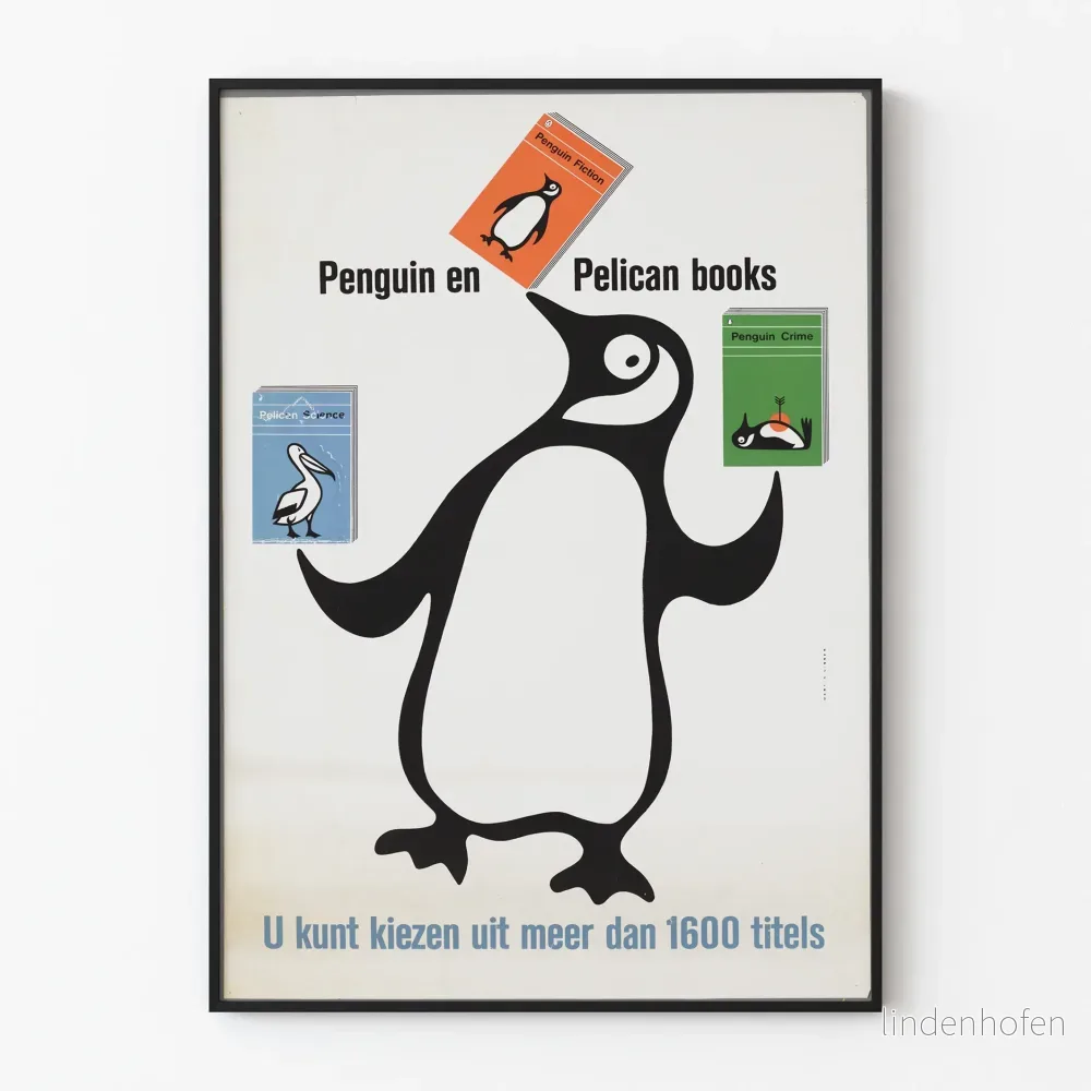 Vintageposter av Penguin och Pelican Books - Litterär väggdekoration