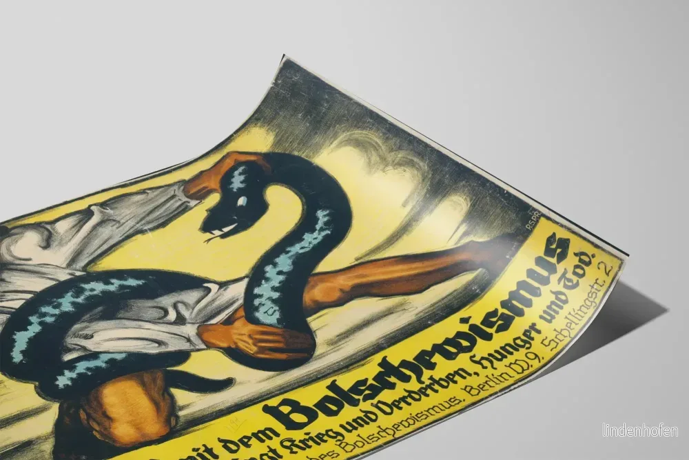 Antibolsjevismpropagandaposter - Vintage väggdekoration - Bild 2