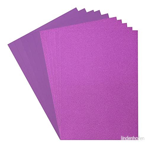 Florence Cardstock (216 GSM) och glitterpapper (250 GSM), mörklila, A4, 10 ark, för scrapbooking, korttillverkning, stansning mer pappershantverk 8716052233762