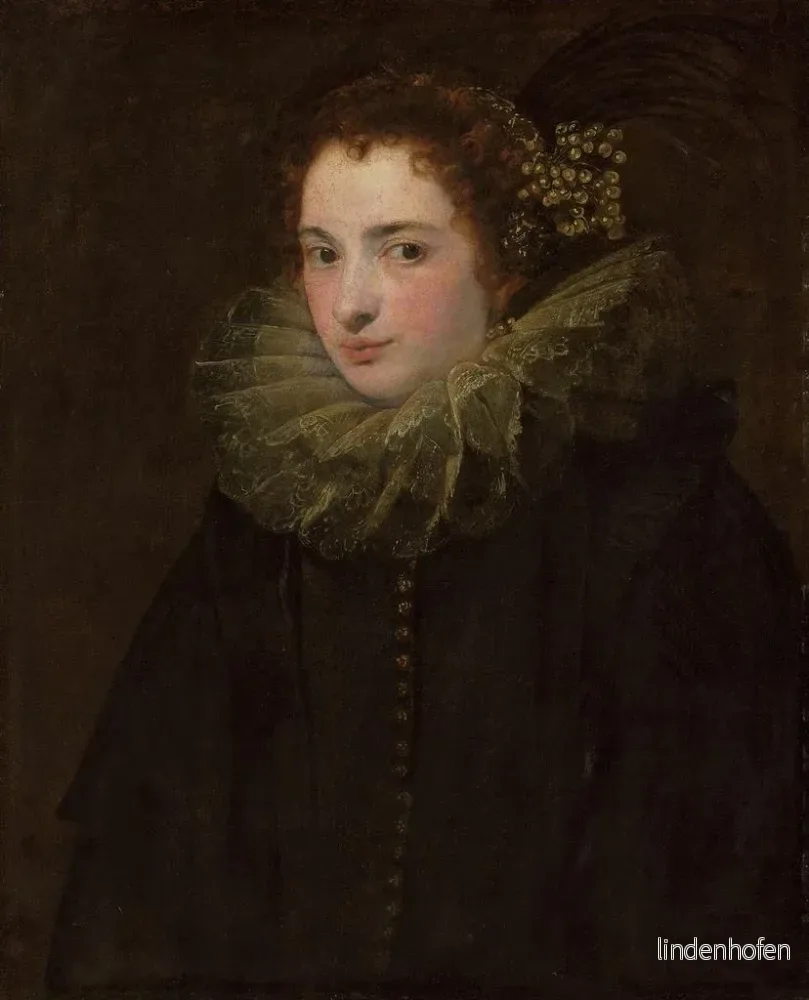 Målning Porträtt av en adelskvinna - Antoine van Dyck | Konsttryck - Bild 2