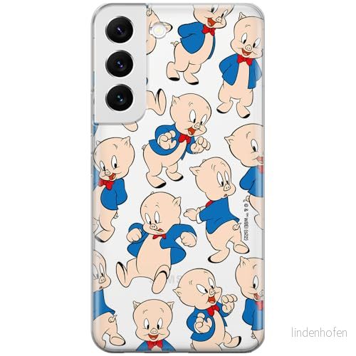 ERT GROUP mobiltelefonfodral för Samsung S22 originalt och officiellt licensierat Looney Tunes mönster Porky Pig 001 optimalt anpassad till formen på mobiltelefonen, gedeeltelijk transparant 5905511619534