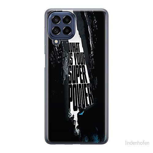 ERT GROUP mobiltelefonfodral för Samsung M33 5G originalt och officiellt licensierat DC mönster Batman 001 optimalt anpassad till formen på mobiltelefonen, fodral tillverkad av TPU plast 5905511340261