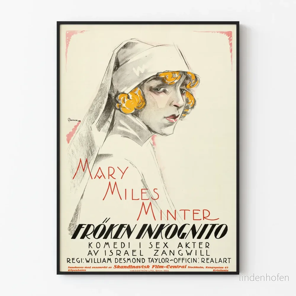 Vintageposter Sjuksköterska Marjorie - Elegant väggdekoration