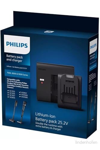 Philips Domestic Appliances Litiumjonbatterisats 25,2 V. Fördubbla driftstiden för AquaTrio Cordless. Laddare. (XV1797/01) 8720389004162