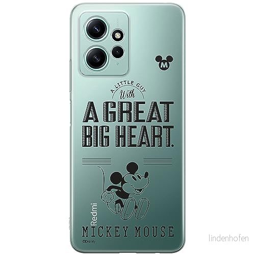 ERT GROUP mobiltelefonfodral för Xiaomi REDMI NOTE 12 4G originalt och officiellt licensierat Disney mönster Mickey 006 optimalt anpassad till formen på mobiltelefonen, gedeeltelijk transparant 5905511951375
