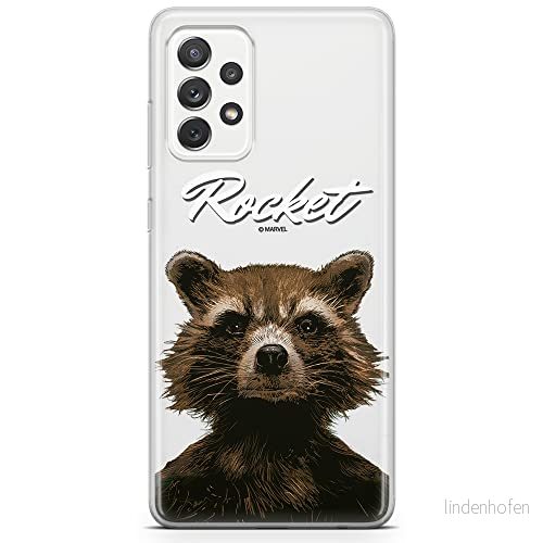 ERT GROUP mobiltelefonfodral för Samsung A73 5G originalt och officiellt licensierat Marvel mönster Rocket 006 optimalt anpassad till formen på mobiltelefonen, gedeeltelijk transparant 5904805513428