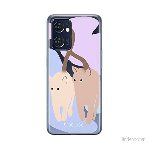 ERT GROUP mobiltelefonfodral för Oppo RENO 7 5G originalt och officiellt licensierat Babaco mönster Cats 013 optimalt anpassad till formen på mobiltelefonen, gedeeltelijk transparant 5905511316136