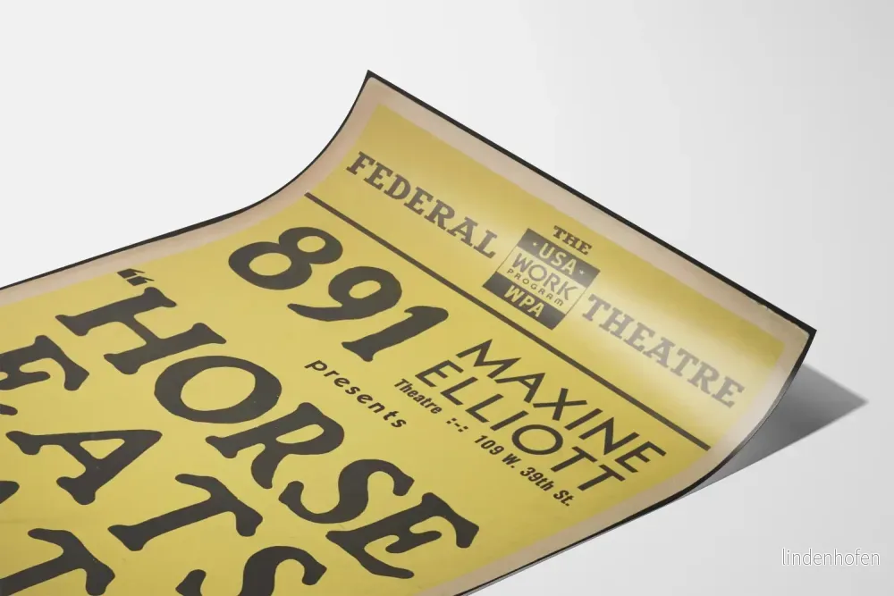 Vintageaffisch för teatern "Horse Eats Hat?" 891 Maxine Elliott Theatre - Bild 3