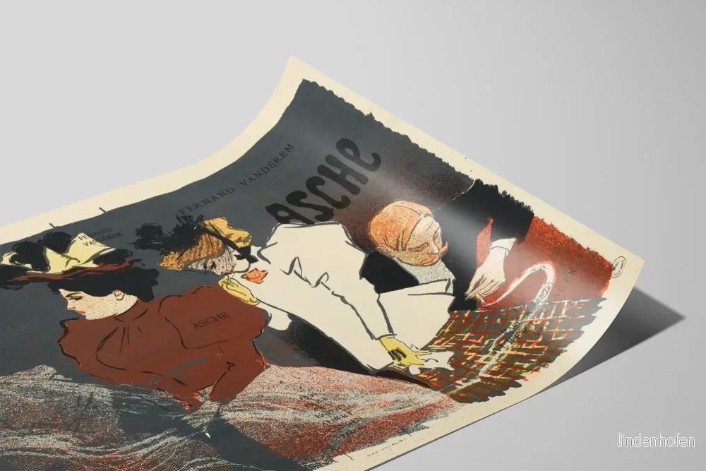 Vintageillustration för Asche av Fernand Vandérem - Bild 2