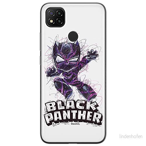 ERT GROUP mobiltelefonfodral för Xiaomi REDMI 9C originalt och officiellt licensierat Marvel mönster Black Panther 017 optimalt anpassad till formen på mobiltelefonen, fodral tillverkad av TPU plast 5904805232619