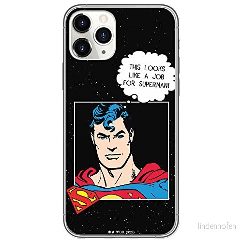 ERT GROUP mobiltelefonfodral för Iphone 11 PRO MAX originalt och officiellt licensierat DC mönster Superman 037 optimalt anpassad till formen på mobiltelefonen, fodral tillverkad av TPU plast 5905131571083