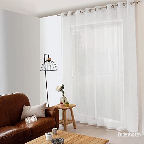 Enjoy Home Maya voile 300 x 240 cm vit färg 16 silvermetallöljetter diam 4 andra färger sortiment 3661090139086