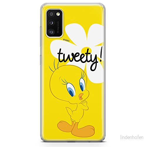 ERT GROUP mobiltelefonfodral för Samsung A41 originalt och officiellt licensierat Looney Tunes mönster Tweety 005 optimalt anpassad till formen på mobiltelefonen, fodral tillverkad av TPU plast 5903537534091