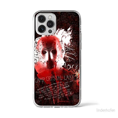 ERT GROUP mobiltelefonfodral för Iphone 12 PRO MAX originalt och officiellt licensierat Horror mönster Friday the 13th 016 anpassad till formen på mobiltelefonen, fodral tillverkad av TPU plast 5905511116682