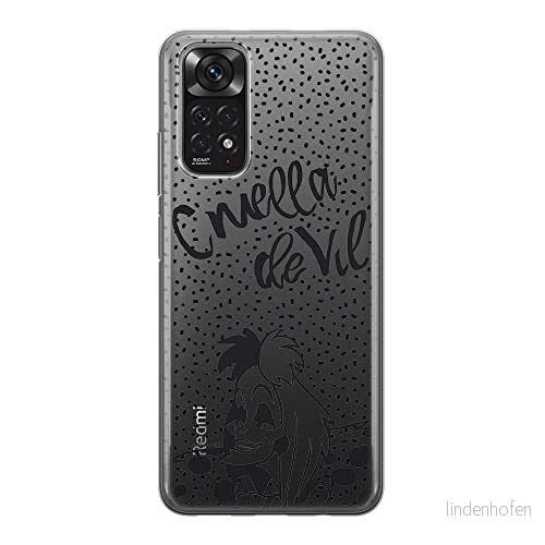 ERT GROUP mobiltelefonfodral för Xiaomi REDMI NOTE 11S 4G / 11 originalt och officiellt licensierat Disney mönster Cruella 002, gedeeltelijk transparant 5905511553623