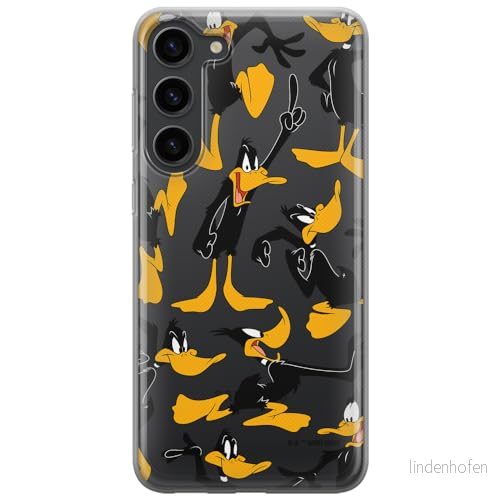 ERT GROUP mobiltelefonfodral för Samsung S23 originalt och officiellt licensierat Looney Tunes mönster Duffy 002 optimalt anpassad till formen på mobiltelefonen, gedeeltelijk transparant 5905511665685