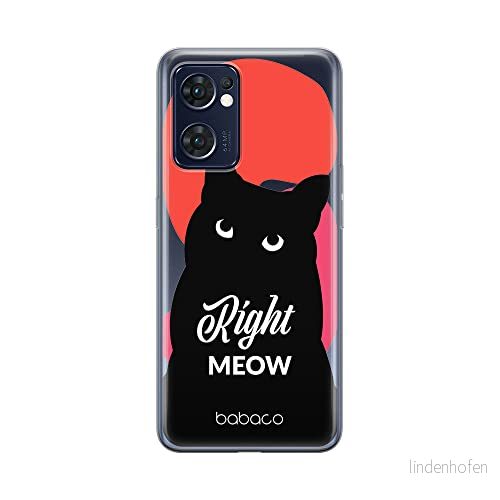 ERT GROUP mobiltelefonfodral för Oppo RENO 7 5G originalt och officiellt licensierat Babaco mönster Cats 004 optimalt anpassad till formen på mobiltelefonen, gedeeltelijk transparant 5905511315368