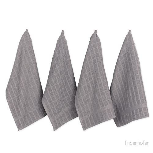 DII Diskhandduk 4/set solid grå fönsterruta 738215378323