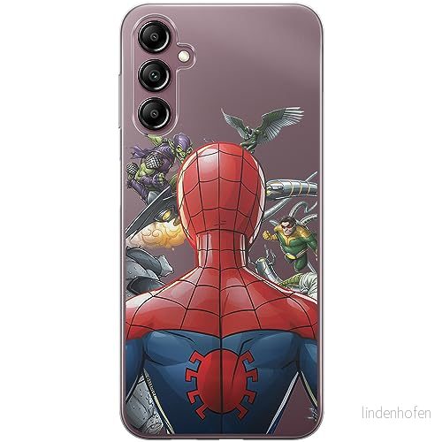 ERT GROUP mobiltelefonfodral för Samsung A14 4G/5G originalt och officiellt licensierat Marvel mönster Spider Man 004 optimalt anpassad till formen på mobiltelefonen, gedeeltelijk transparant 5905511836672