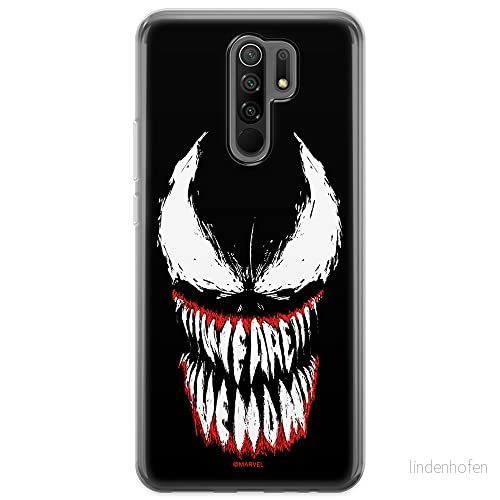 ERT GROUP mobiltelefonfodral för Xiaomi REDMI 9 originalt och officiellt licensierat Marvel mönster Venom 005 optimalt anpassad till formen på mobiltelefonen, fodral tillverkad av TPU plast 5904805209796