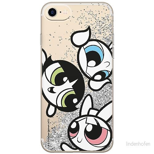 ERT GROUP mobiltelefonfodral för Apple Iphone 7/8/ SE 2/ 3 originalt och officiellt licensierat The Powerpuff Girls mönster 014, med glitter overflow effekt 5905511963439