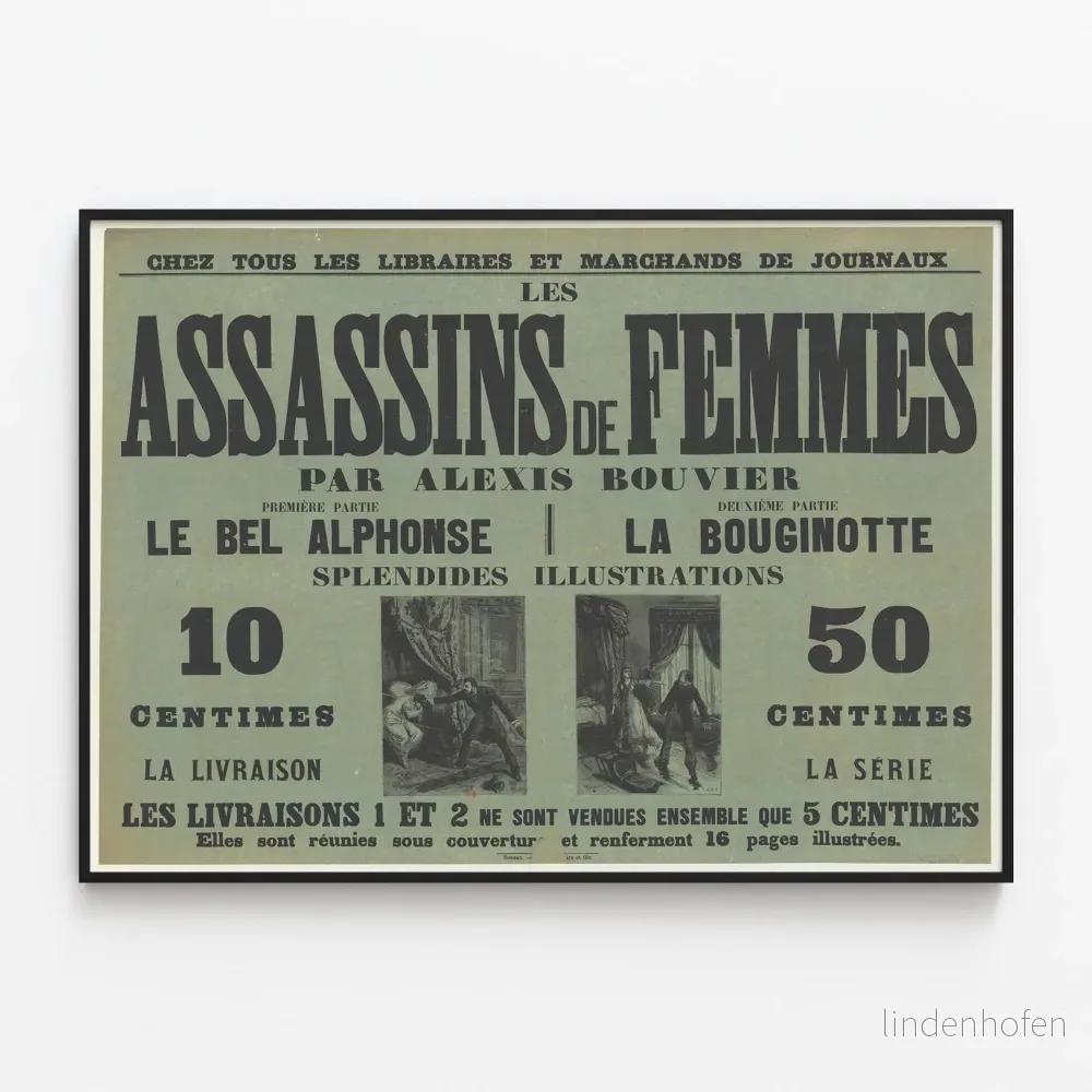Vintageposter av Femmes Assassins av Alexis Bouvier