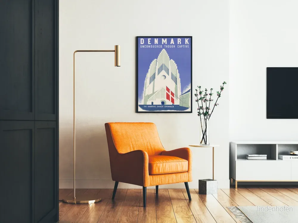 Väggdekorationsposter av kyrkan Grundtvig i Köpenhamn - Bild 2
