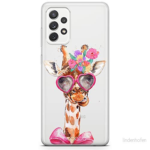 ERT GROUP mobiltelefonfodral för Samsung A73 5G originalt och officiellt licensierat Babaco mönster Giraffe 002 optimalt anpassad till formen på mobiltelefonen, gedeeltelijk transparant 5904805521980
