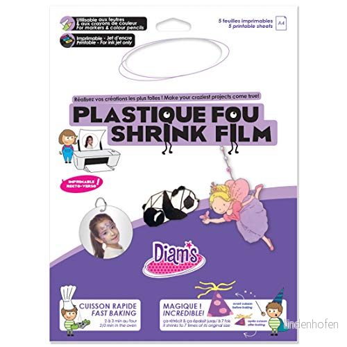 DIAM'S Crazy Utskriven plast, vit, A4, 5 delad uppsättning 3700010422539