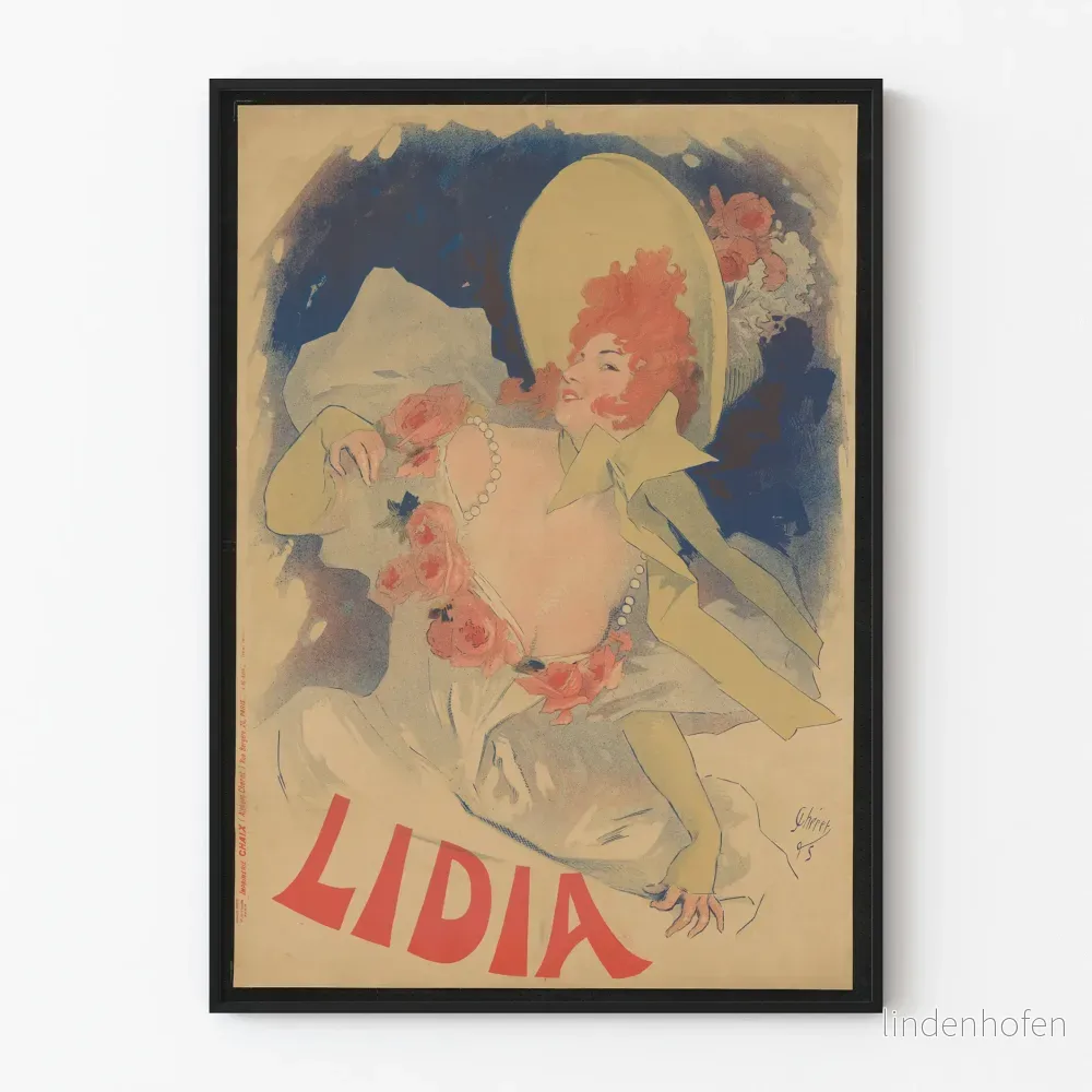Vintageposter LIDIA - Art Nouveau-illustration för väggdekoration