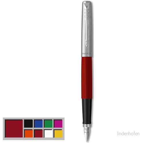 Parker Jotter Originals reservoarpenna Rött utförande Mediumspets Blått och svart bläck Blisterförpackning 3026980968724