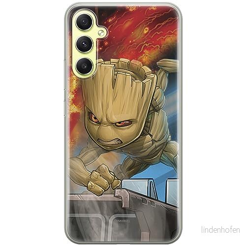ERT GROUP mobiltelefonfodral för Samsung A34 5G originalt och officiellt licensierat Marvel mönster Groot 003 optimalt anpassad till formen på mobiltelefonen, fodral tillverkad av TPU plast 5905511790516