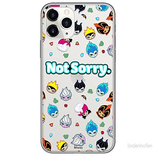 ERT GROUP mobiltelefonfodral för Iphone 11 PRO MAX originalt och officiellt licensierat Disney mönster Villains 005 optimalt anpassad till formen på mobiltelefonen, gedeeltelijk transparant 5905131381071