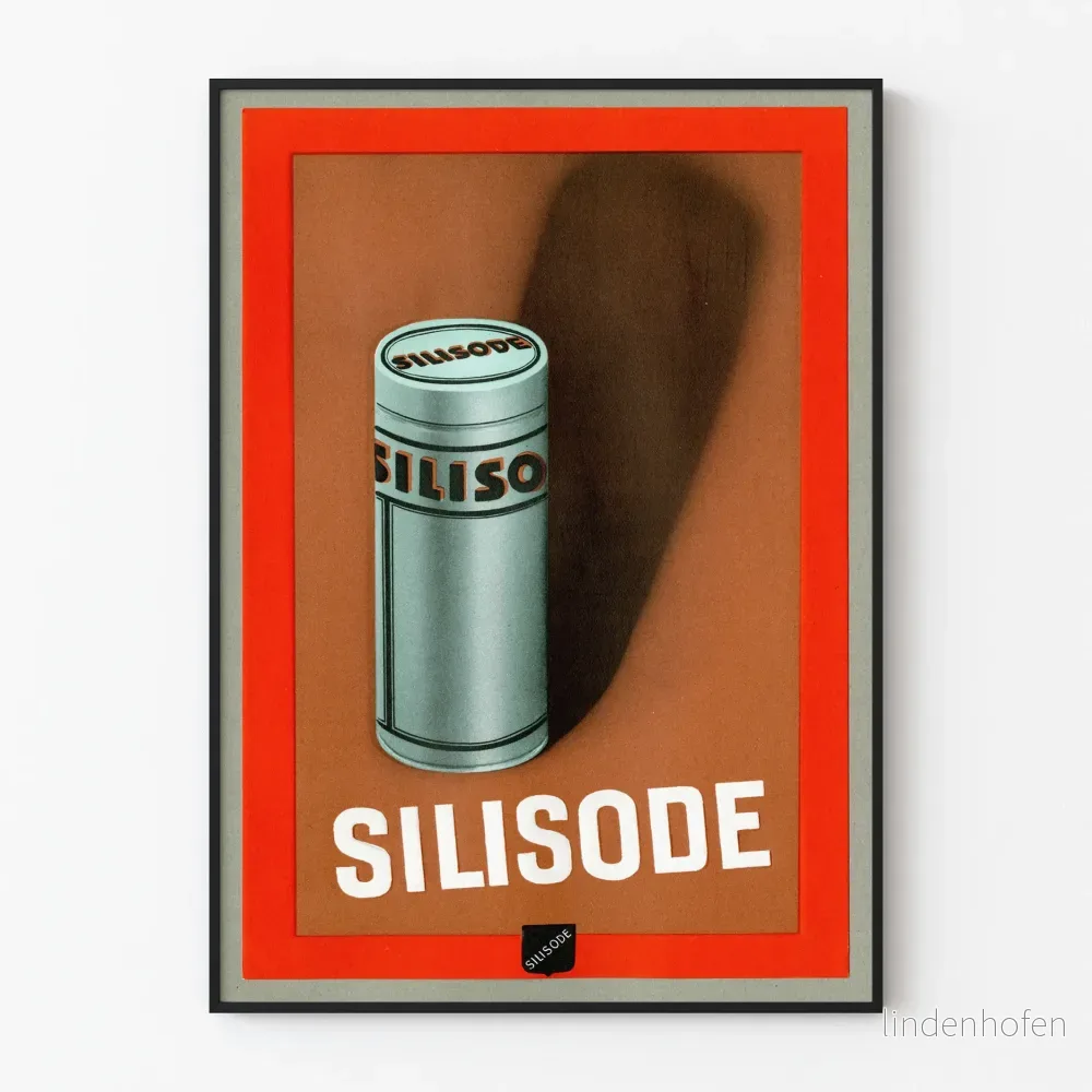 Vintageposter Silisode flakons minimalistisk väggdekoration retro