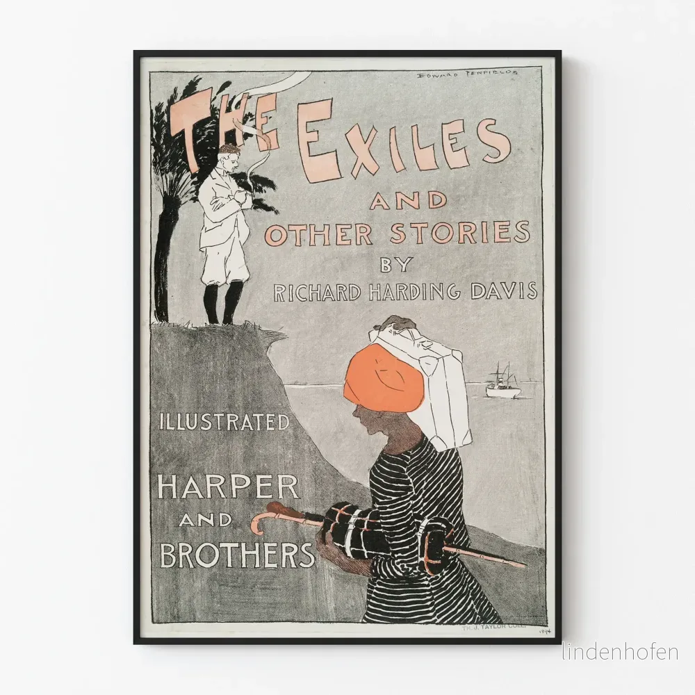 Vintageposter The Exiles and Other Stories av Edward Penfield