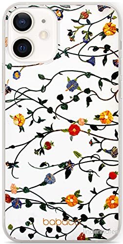 ERT GROUP mobiltelefonfodral för Apple Iphone 12 Mini originalt och officiellt licensierat Babaco mönster Flowers 008 Vit anpassad till formen på mobiltelefonen, fodral tillverkad av TPU plast 5903537991849