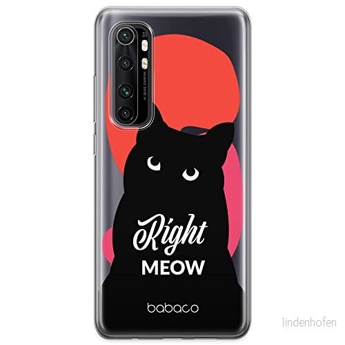 ERT GROUP mobiltelefonfodral för Xiaomi MI NOTE 10 Lite originalt och officiellt licensierat Babaco mönster Cats 004 optimalt anpassad till formen på mobiltelefonen, gedeeltelijk transparant 5905131090560