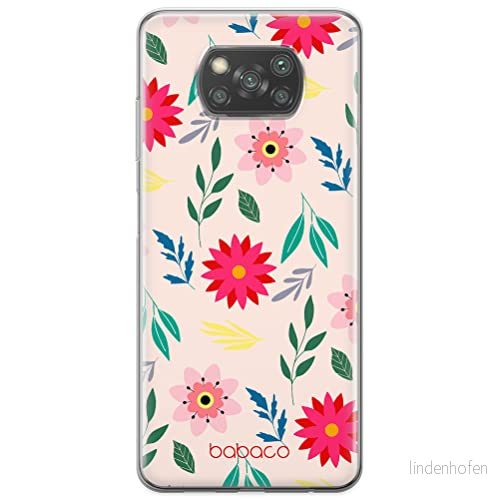 ERT GROUP mobiltelefonfodral för Xiaomi POCOPHONE X3 originalt och officiellt licensierat Babaco mönster Flowers 010 optimalt anpassad till formen på mobiltelefonen, fodral tillverkad av TPU plast 5903932585995