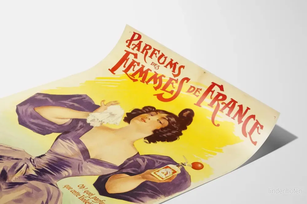 Vintageposter Parfums des Femmes de France - Retro väggdekoration - Bild 3