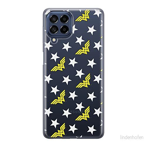 ERT GROUP mobiltelefonfodral för Samsung M33 5G originalt och officiellt licensierat DC mönster Wonder Woman 007 optimalt anpassad till formen på mobiltelefonen, gedeeltelijk transparant 5905511347994