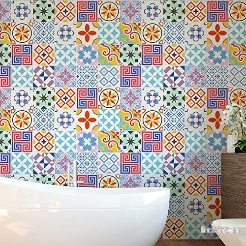 Ambiance Sticker – 24 stycken klistermärken kakel självhäftande 15 x cm väggdekoration badrum kök 5415231047246
