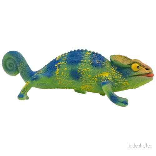 Bullyland 68498 leksaksfigur kameleont, ca 10,6 cm djurfigur, detaljrik, PVC fri, perfekt som en liten gåva för barn från 3 år 782675283109