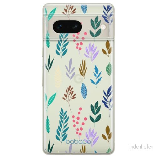 ERT GROUP mobiltelefonfodral för Google PIXEL 7 originalt och officiellt licensierat Babaco mönster Plants 014 optimalt anpassad till formen på mobiltelefonen, gedeeltelijk transparant 5905795146009