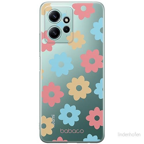 ERT GROUP mobiltelefonfodral för Xiaomi REDMI NOTE 12 4G originalt och officiellt licensierat Babaco mönster Flowers 011 optimalt anpassad till formen på mobiltelefonen, gedeeltelijk transparant 5905511942748