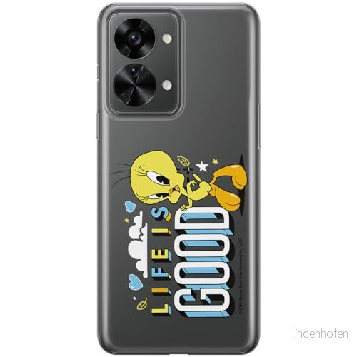 ERT GROUP mobiltelefonfodral för OnePlus NORD 2T 5G originalt och officiellt licensierat Looney Tunes mönster Tweety 016 optimalt anpassad till formen på mobiltelefonen, gedeeltelijk transparant 5905795099770